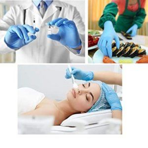 Disposable Nitrile Gloves, Large (100 PCS) LOT 3 boxes for one price